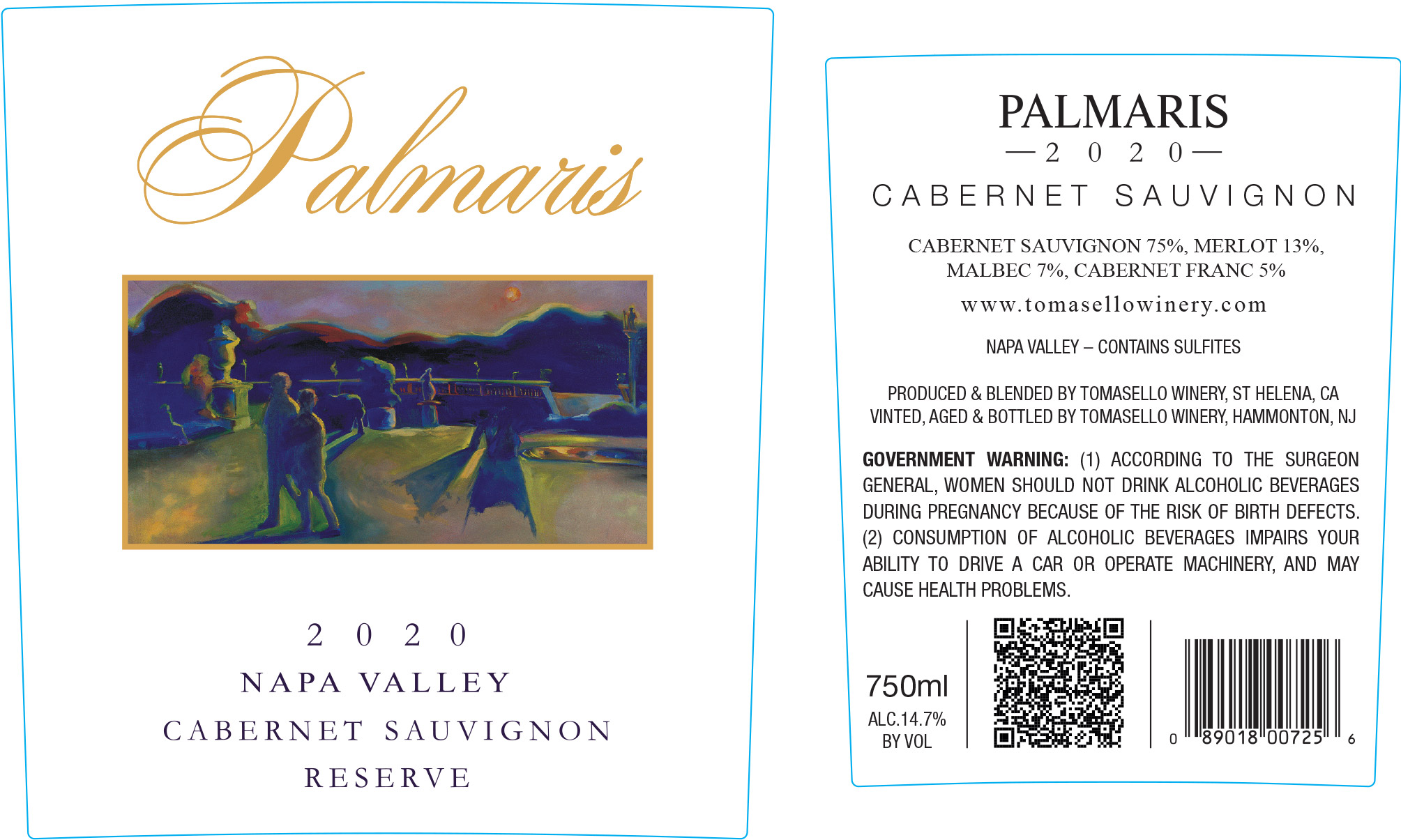 Product Image for 2020 Palmaris Napa Valley Cabernet Sauvignon Reserve 